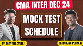 CMA Inter Dec 24 Test Schedule [upl. by Wilmott728]