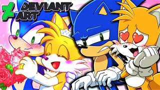 Sonic and Tails LOVE DeviantArt [upl. by Amilah]