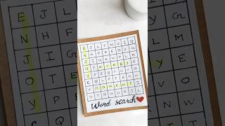 Word Search Card handmadecard shorts [upl. by Aicila]