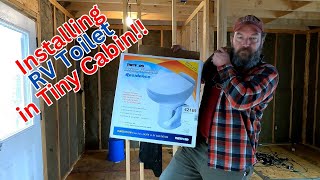 74 Low cost toilet install for offgrid tiny cabin diy tinyhouse offgrid [upl. by Eisenstark543]