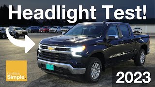 2023 Chevy Silverado Night Lighting Test  Great LED Headlights [upl. by Alisun]