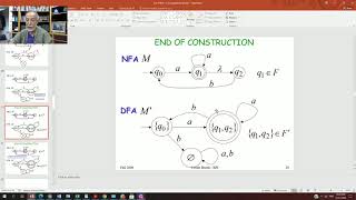 Formal Methods NFA C 5 Convert NFA to DFA Example 2020 11 11 reduced [upl. by Ayekel]