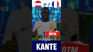 Austria 01 France  Man of The Match Ngolo Kante Top Stats  Euro 2024 [upl. by Giulietta]