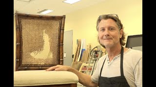 Replacing and Staining Chair Back Caning [upl. by Aennyl767]