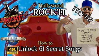 PRO TIP Accessing Secret Song list Hollywood Rip Ride ROCKIT II Universal Studios Florida Resort [upl. by Targett381]