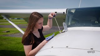 How to preflight the exterior of a Cessna 172  Sportys Private Pilot Flight Training Tips [upl. by Lisha]