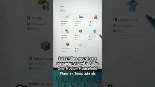 Streamline your home management with All in One Notion Household Planner Template notion [upl. by Aohk]