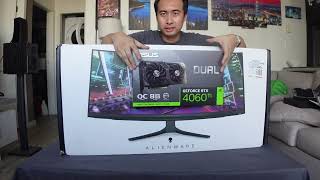 Alienware AW3423DW 34 inch curved OLED gaming monitor unboxing  overview [upl. by Kam407]