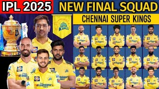 IPL 2025  Chennai super kings all squad  Csk New amp Final Squad 2025  CSK team all list 2025  csk [upl. by Lachish761]