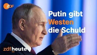 PutinRede Russlands Präsident wirft dem Westen vor den UkraineKrieg begonnen zu haben [upl. by Idurt]