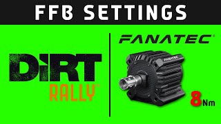 Fanatec GT DD Pro 8Nm  Wheel Settings  DiRT Rally [upl. by Lewan791]