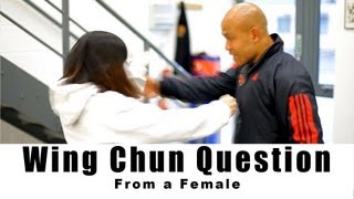 wing chun Training  from a women  defend from a slap Q1 [upl. by Acinomahs]