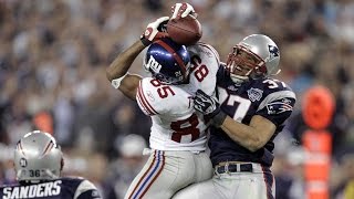 Super Bowl XLII Helmet Catch game Patriots vs Giants highlights [upl. by Neelehtak]