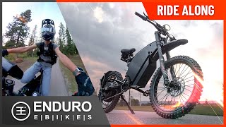 12000w 5T Enduro Ebike  Ride Along [upl. by Annerahs]