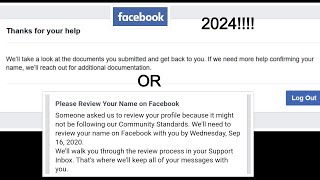 Well take a look at the documents you submitted amp get back to you  Confirm Identity FACEBOOK [upl. by Norreg]