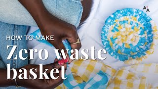 How to make a basket with recycled fabric  Tutorial [upl. by Pavlish]