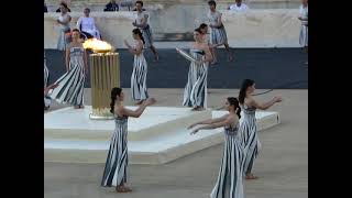 Dance of the Priestesses Athens for Paris 2024 Flame Ceremony [upl. by Dnyletak477]