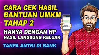 CARA CEK BANTUAN UMKM 2 4 JUTA [upl. by Toiboid]