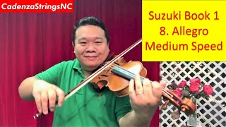 Allegro  Medium Speed  Suzuki Violin Book 1 [upl. by Mariann]