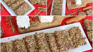 Keto Healthy Seeds Crackers Gluten free  biscottes keto aux graines [upl. by Legnaesoj]