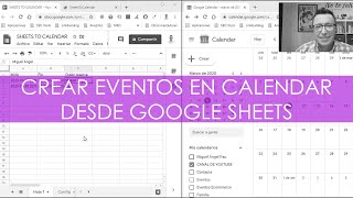 Crear eventos en Google Calendar desde Google Sheets [upl. by Griffiths]