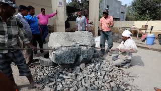 Apophyllite Geode from Jalgoan India being excavated amp opened  Gargoti Museum  Nasik [upl. by Lucey698]