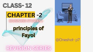 Fayol’s principle  class12 business studies  ch2 principle of management revision series Day 5 [upl. by Ynaffyt]