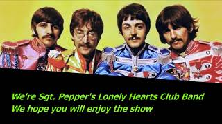 The Beatles  Sgt Pepper’s Lonely Hearts Club Band  Lyrics [upl. by Miharba323]