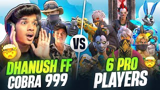 😨DHANUSH FF  DFG COBRA VS 6 PRO👑 PLAYERS  1 VS 6🔥 FREE FIRE IN TELUGU dfg freefire [upl. by Nicolau]