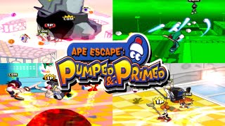 【北米版】サルバトーレ 全キャラ必殺技集  Ape Escape Pumped ＆ Primed all character special attack compilation [upl. by Ennael497]