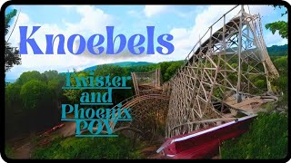 4K  60 FPS Backseat POV Roller coaster Knoebels Twister amp Phoenix POV rollercoaster knoebels [upl. by Mamoun8]