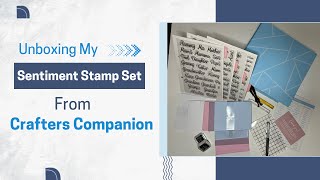 Crafters Companion Sentiment Stamp Set Handmade Cards personalization at its best [upl. by Yalonda730]