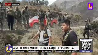 Emboscada terrorista en el Vraem deja 4 militares muertos y 3 heridos [upl. by Sherrard420]