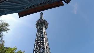 VOLTRUM  109 Meter Freefall Tower  Offride  Bayern Park  2024  4K [upl. by Rox390]