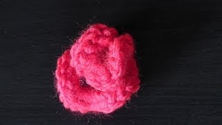 How to crochet a hair elastic Schachenmayr Bravo Mezzo lefty version [upl. by Sirah]