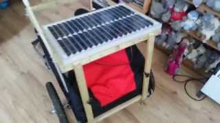 DIY bike cargo trailer rack with solar panel [upl. by Agee]