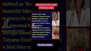 Tatyana Ozolina Russian social media influincer died in turkey TatyanaozolinaRussiaTurkey [upl. by Buerger822]