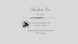 Pokarekare Ana B3  ABRSM Grade 3 Flute 2022  piano accompaniment  at tempo 104 bpm [upl. by Roseline]