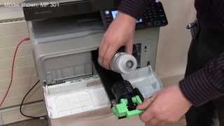 Training  Replacing toner on a Ricoh MP 301 MP 2001 MP 2501  Ricoh Wiki [upl. by Arakahs]