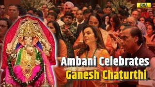 Ganesh Chaturthi 2024 Celebration At Mukesh Ambani’s Residence  Antilia  Bollywood [upl. by Aisena]