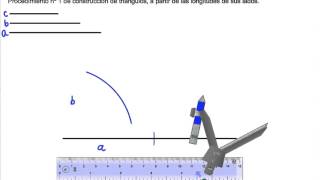 Construcción de un triángulo a partir de sus lados procedimiento nº 1 [upl. by Stempien714]