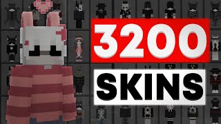 ✅ 3200 Cosmetics Skin Pack Folder🔥 MCPEMCBE 121 WORKS ON HIVE [upl. by Maer]