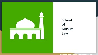 Schools of Muslim Law LLb 3rd Sem [upl. by Ikin248]