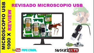 Microscopio digital USB zoom 1000x Unboxing Review guia de compra [upl. by Labannah]