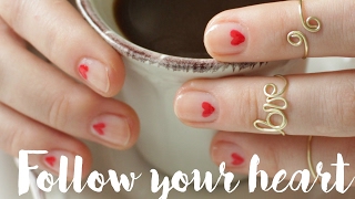 Follow Your Heart ♥ Minimalist Toothpick Nails [upl. by Placidia]