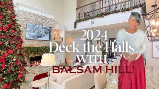 Cozy Christmas Family Room with Balsam Hill  Day 1  12 Days of Christmas with Melonie Graves [upl. by Ellevehs]