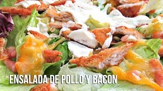 Ensalada de Pollo y Beicon  Santa Monica Fosters Hollywood [upl. by Neenad13]