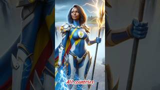 AI Create All Countries as Superhero Girls 20 viral viralshort ai countries bing leonardoai [upl. by Netniuq]