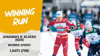 Johannes H Klaebo completes superb sweep in Lahti  FIS Cross Country World Cup 2324 [upl. by Luigino]