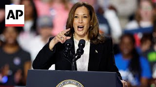 Harris says she and Trump owe it to the voters to have another debate [upl. by Amuh]